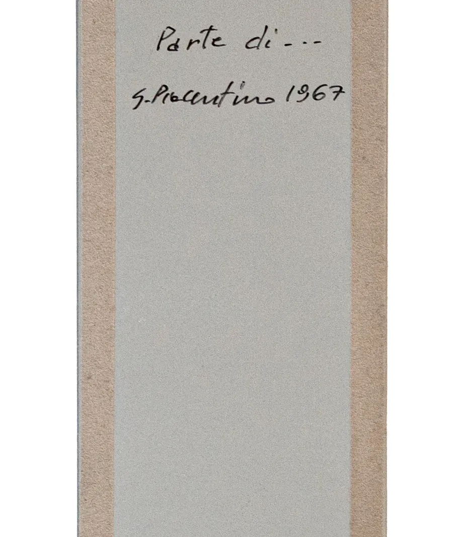 GIANNI PIACENTINO - Blue-silver small pole and Prussian-gray horizontal bar, I