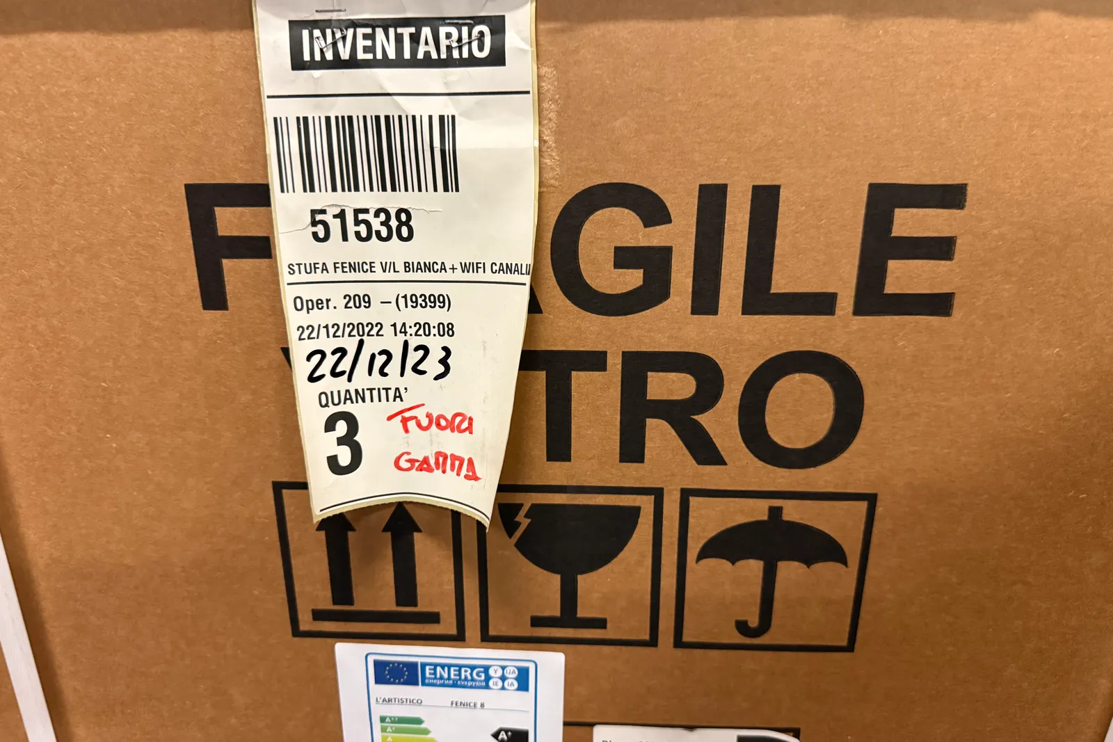 N. 3 stufe a pellet (ID 282) e n. 2 camini a pellet (ID 276)