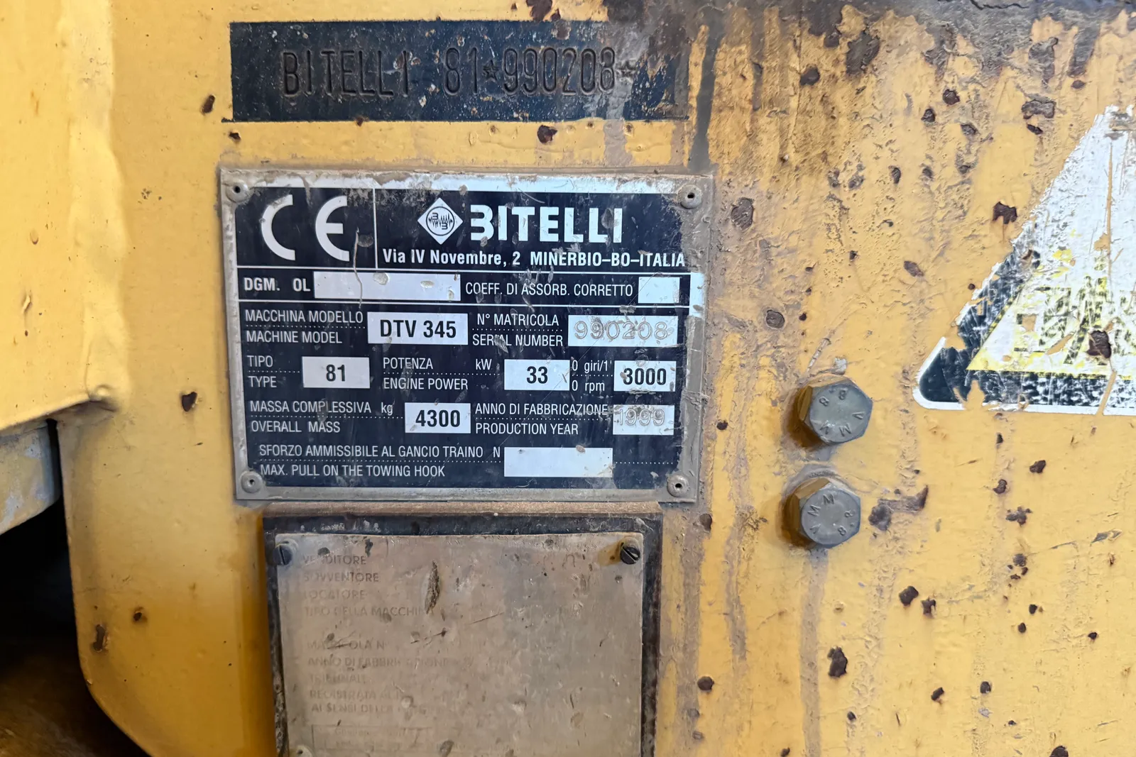 Rullo compressore Bitelli mod. 81