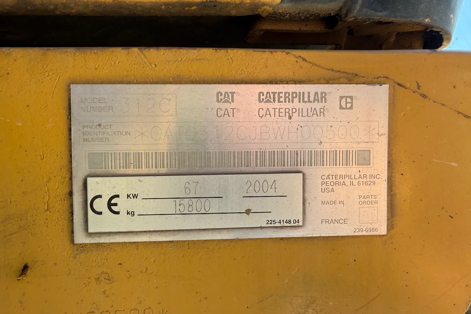 Escavatore cingolato CAT mod. 312 C