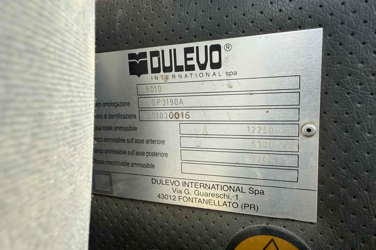 Spazzatrice stradale Dulevo 5000 Evolution targata AGP250