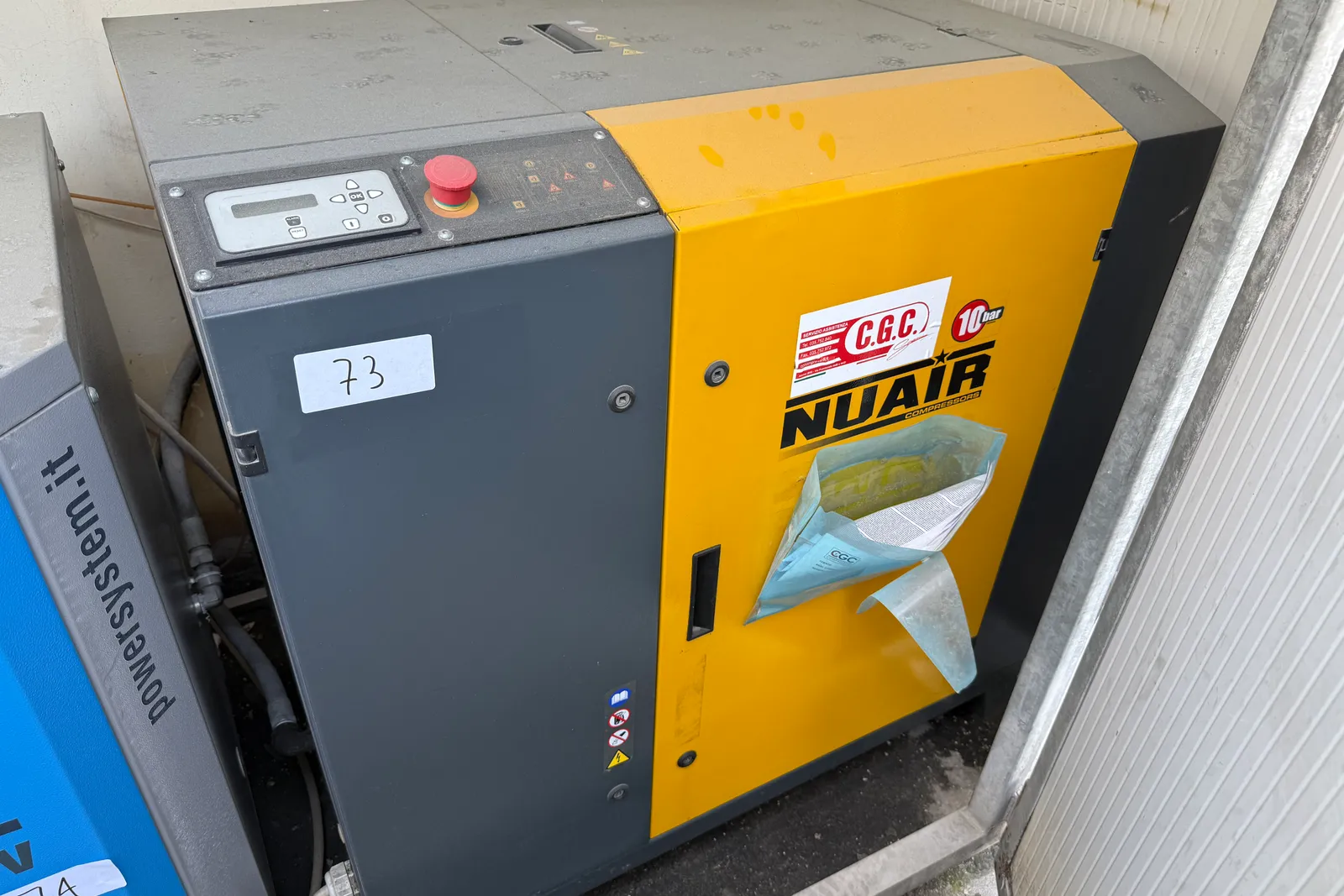Cisterna e serbatoio, compressori, carrelli (ID 77A, 73, 74, 95, 82, 87, 81, 84, 79)
