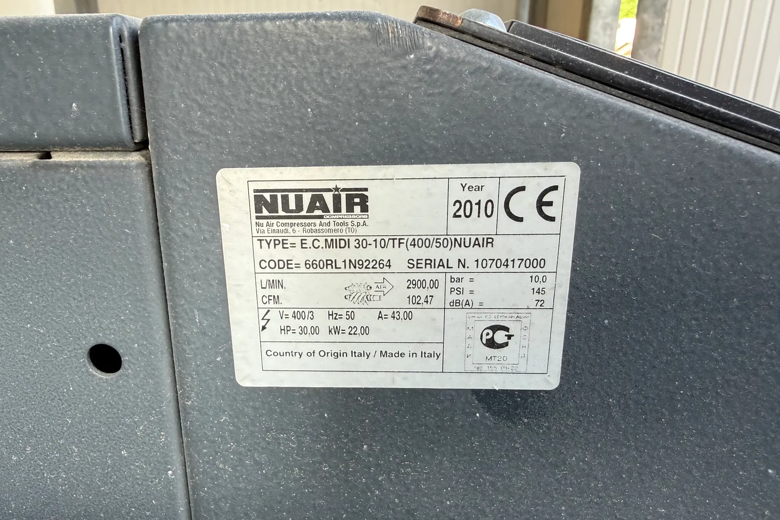 Cisterna e serbatoio, compressori, carrelli (ID 77A, 73, 74, 95, 82, 87, 81, 84, 79)