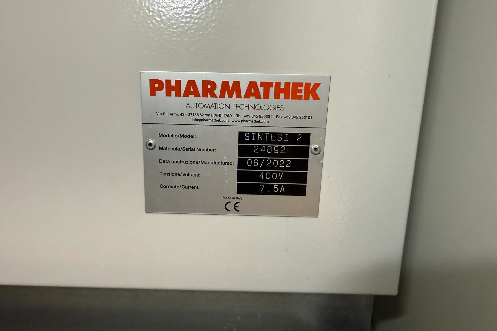 N. 2 magazzini automatici Pharmathek Sintesi, inclusi moduli di carico, linea di imballo e smistamento Mechatronic Machines & Systems e centralina di controllo