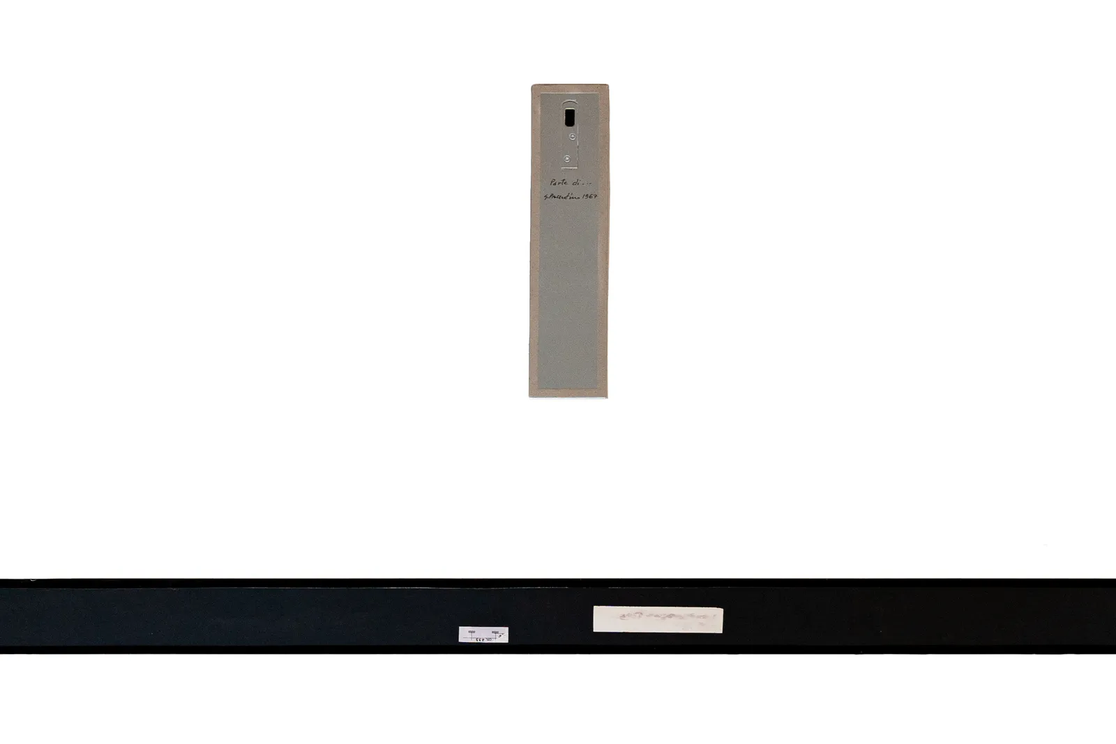 GIANNI PIACENTINO - Blue-silver small pole and Prussian-gray horizontal bar, I