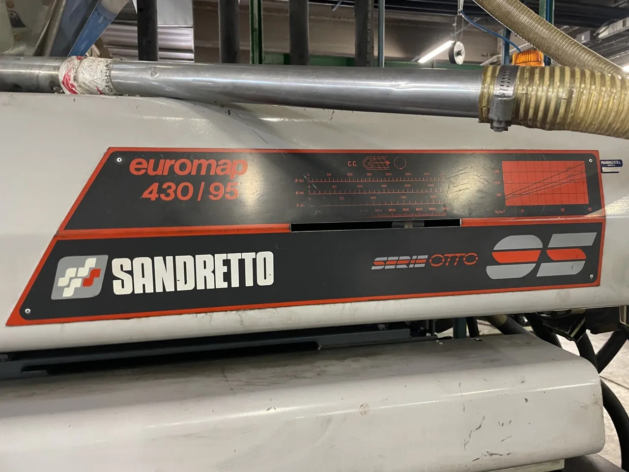 Pressa oleodinamica per stampaggio plastica Sandretto mod. Euromap 430/95